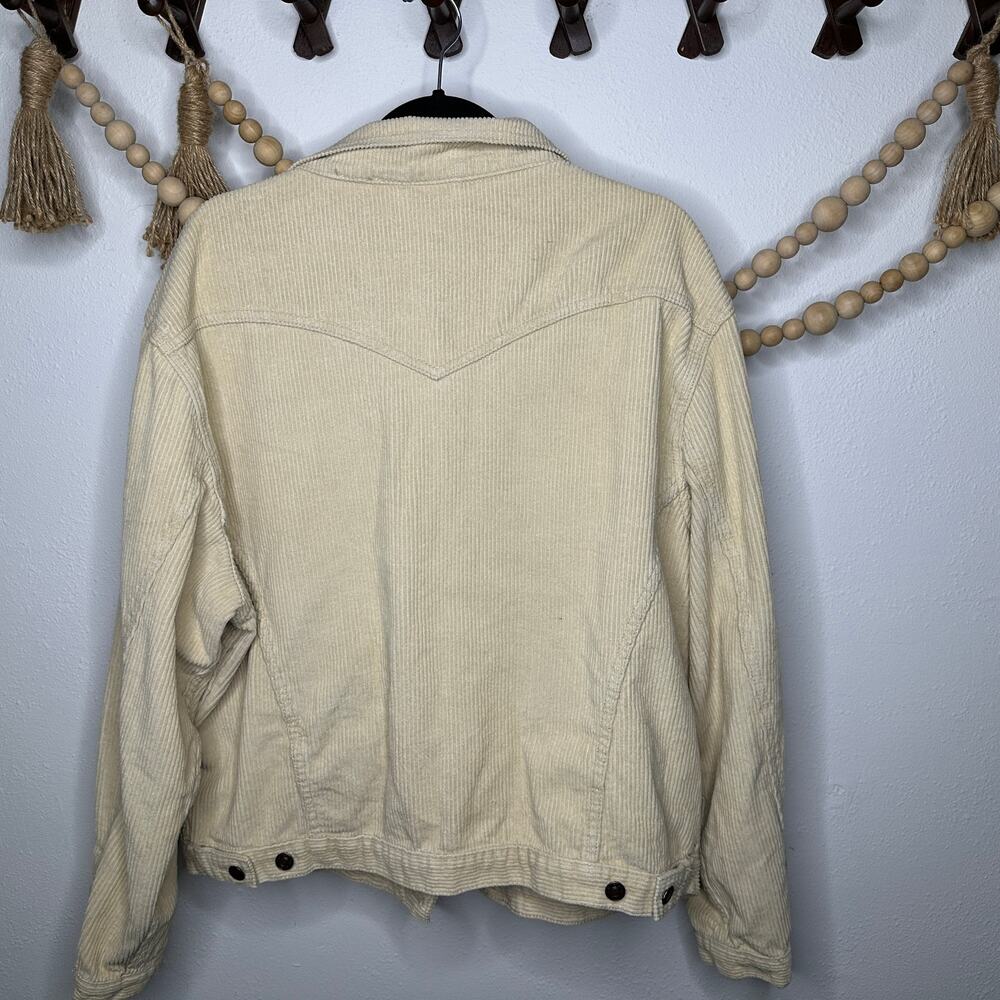 Princess Polly Tan Corduroy Button Down Shacket Jacket - Picture 4 of 5